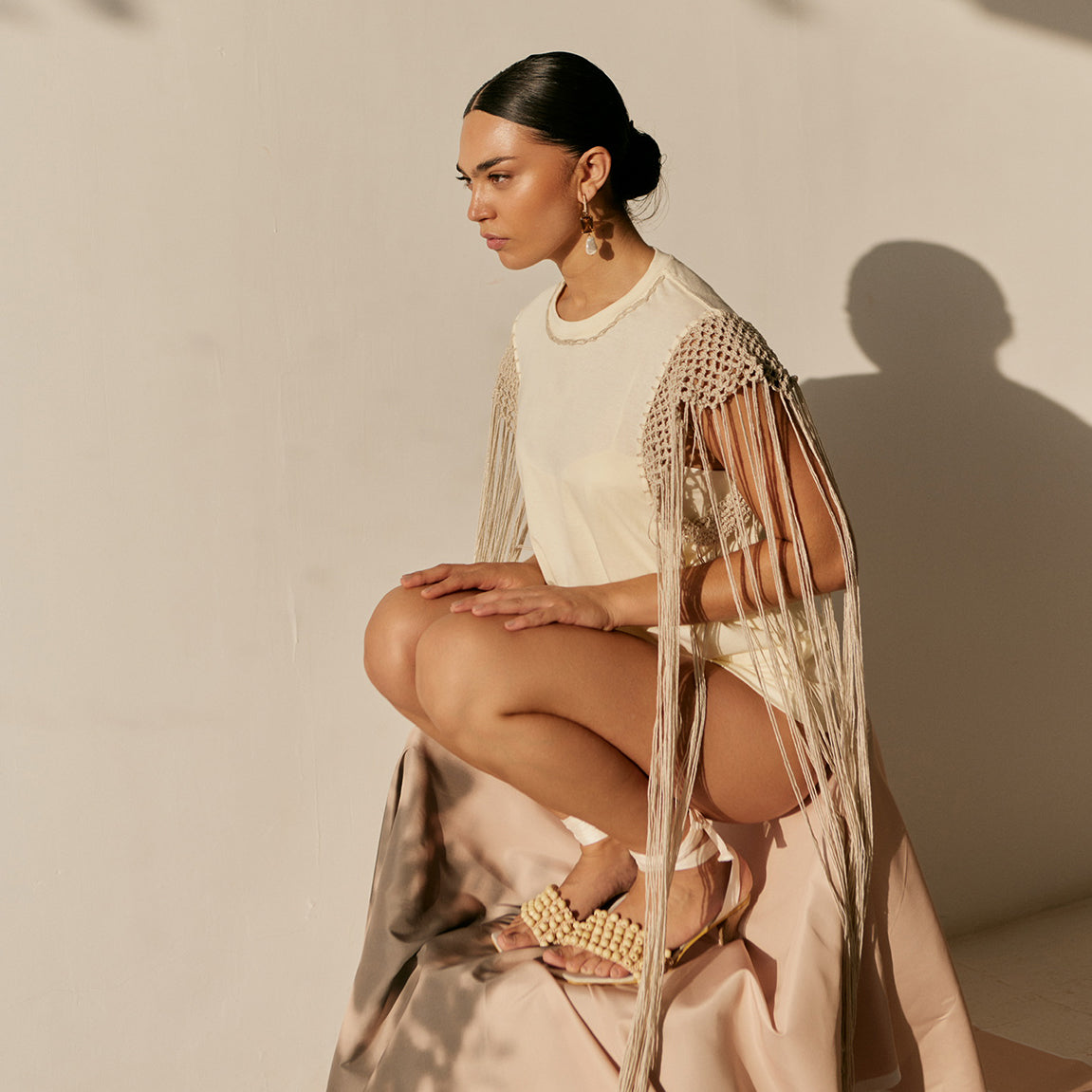 BOHO SHIRT IN AVENA